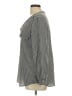 Joie 100% Silk Houndstooth Gray Long Sleeve Silk Top Size L - photo 5