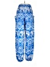 Unbranded 100% Polyester Paisley Blue Casual Pants One size - photo 1
