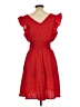 Unbranded 100% Polyester Red Cocktail Dress Size L - photo 2