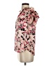 Anne Klein 100% Polyester Floral Pink Short Sleeve Blouse Size S - photo 5