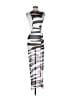 PrettyLittleThing Graphic Silver Black Cocktail Dress Size 0 - photo 1