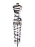 PrettyLittleThing Graphic Silver Black Cocktail Dress Size 0 - photo 2