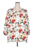 Mario Serrani 100% Polyester Floral Orange 3/4 Sleeve Blouse Size XXL - photo 1