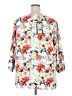Mario Serrani 100% Polyester Floral Orange 3/4 Sleeve Blouse Size XXL - photo 2