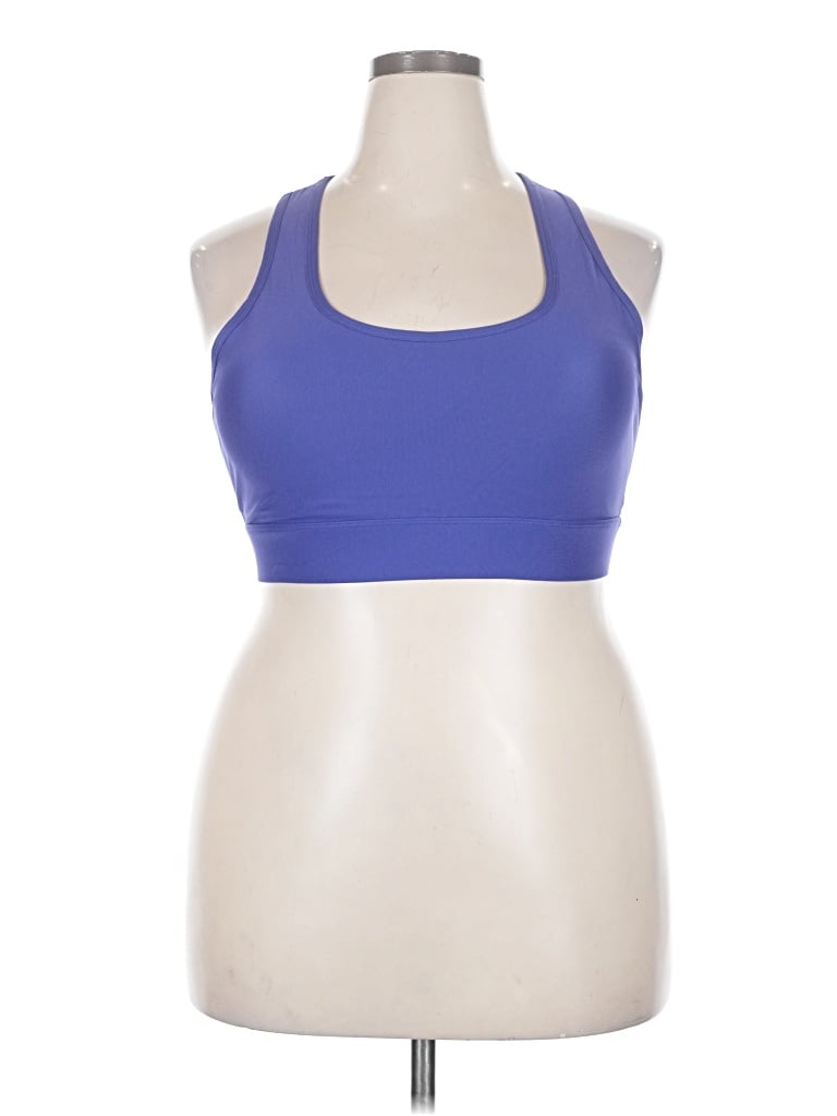 Pre-owned Fabletics Tank Top Purple Solid Pattern Halter Neckline Tops