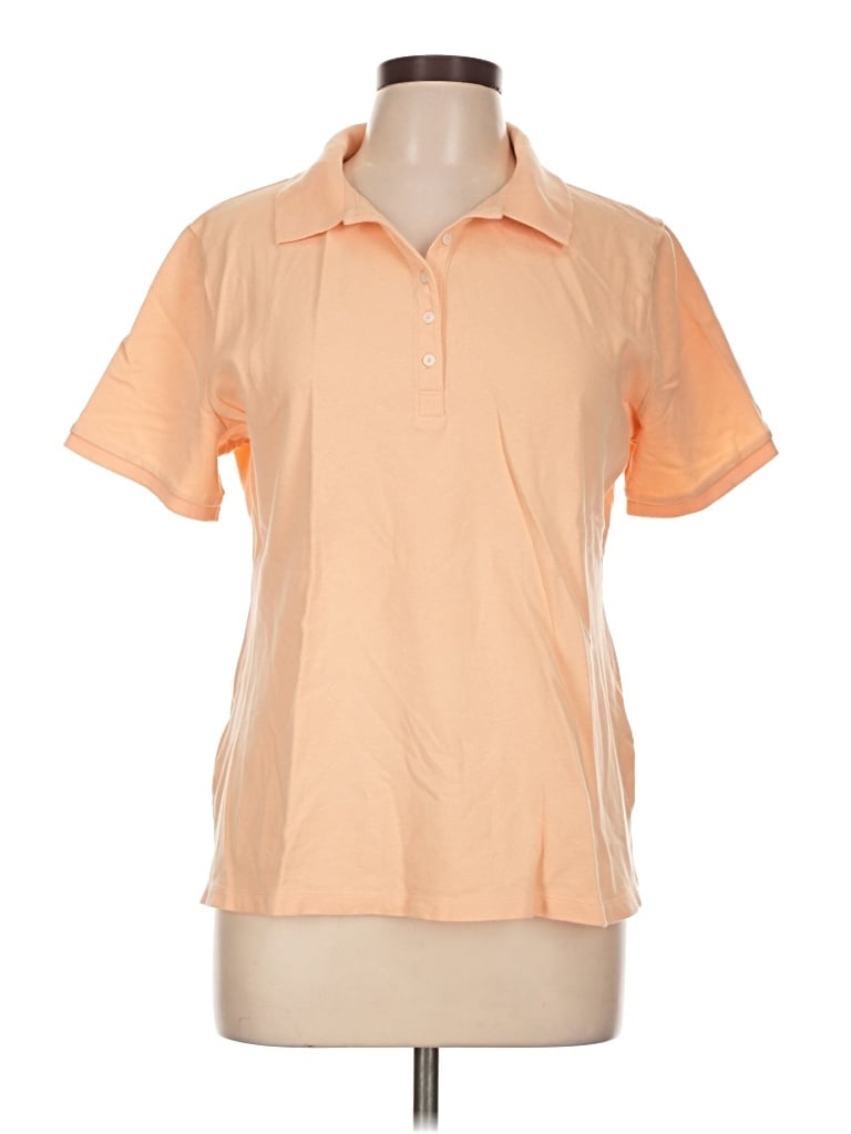 Pre-owned Croft & Barrow Short Sleeve Blouse In Orange