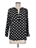 Daniel Rainn 100% Polyester Polka Dots Black Long Sleeve Blouse Size M - photo 1