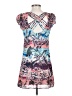 Unbranded 100% Polyester Print Blue Casual Dress Size S - photo 2