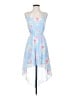 Candie's 100% Polyester Floral Blue Casual Dress Size S - photo 1