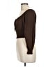 Ambiance 100% Rayon Brown Long Sleeve Top Size L - photo 5