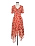MELLODAY 100% Polyester Paisley Orange Cocktail Dress Size S - photo 1