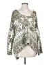 Free People Metallic Silver Pullover Sweater Size S - photo 1