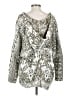 Free People Metallic Silver Pullover Sweater Size S - photo 2