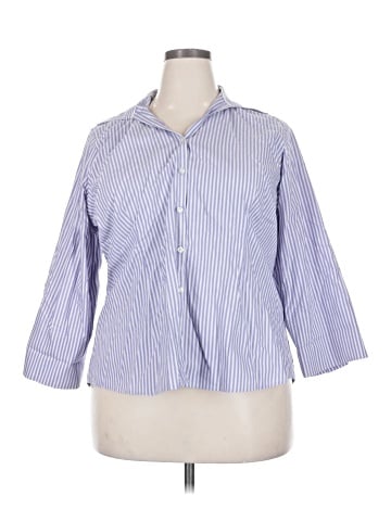 Lands' End 3/4 Sleeve Button-Down Shirt (view 1)