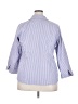 Lands' End 100% Baumwolle Stripes Blue 3/4 Sleeve Button-Down Shirt Size 20 - photo 2