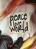 Peace Love World Tie-dye Orange Pullover Hoodie Size S - photo 7