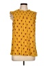 Old Navy 100% Rayon Yellow Sleeveless Blouse Size L - photo 1