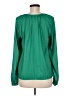 Ann Taylor LOFT 100% Polyester Green Long Sleeve Blouse Size M - photo 2