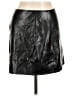Lulus Metallic Black Faux Leather Skirt Size L - photo 1