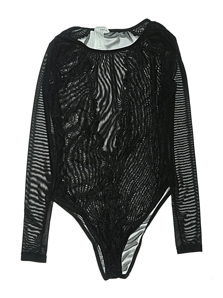 Pre-owned Forever 21 Bodysuit In Black