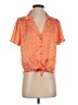 Eclair Orange Short Sleeve Blouse Size S - photo 1