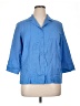 Karen Scott Blue 3/4 Sleeve Button-Down Shirt Size XL - photo 1