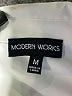 Modern Works 100% Polyester Stars Ivory Long Sleeve Blouse Size M - photo 7