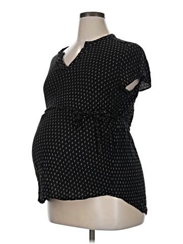 Full Moon Maternity Short Sleeve Blouse (view 1)