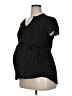 Full Moon Maternity 100% Rayon Black Short Sleeve Blouse Size XL Maternity - photo 1