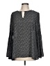 MICHAEL Michael Kors 100% Polyester Gray Long Sleeve Blouse Size L - photo 1