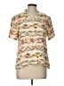 Alfred Dunner Print Tan Short Sleeve Button-Down Shirt Size L (estimated) - photo 1