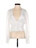 Polly 100% Polyester White Long Sleeve Blouse Size 2 - photo 1