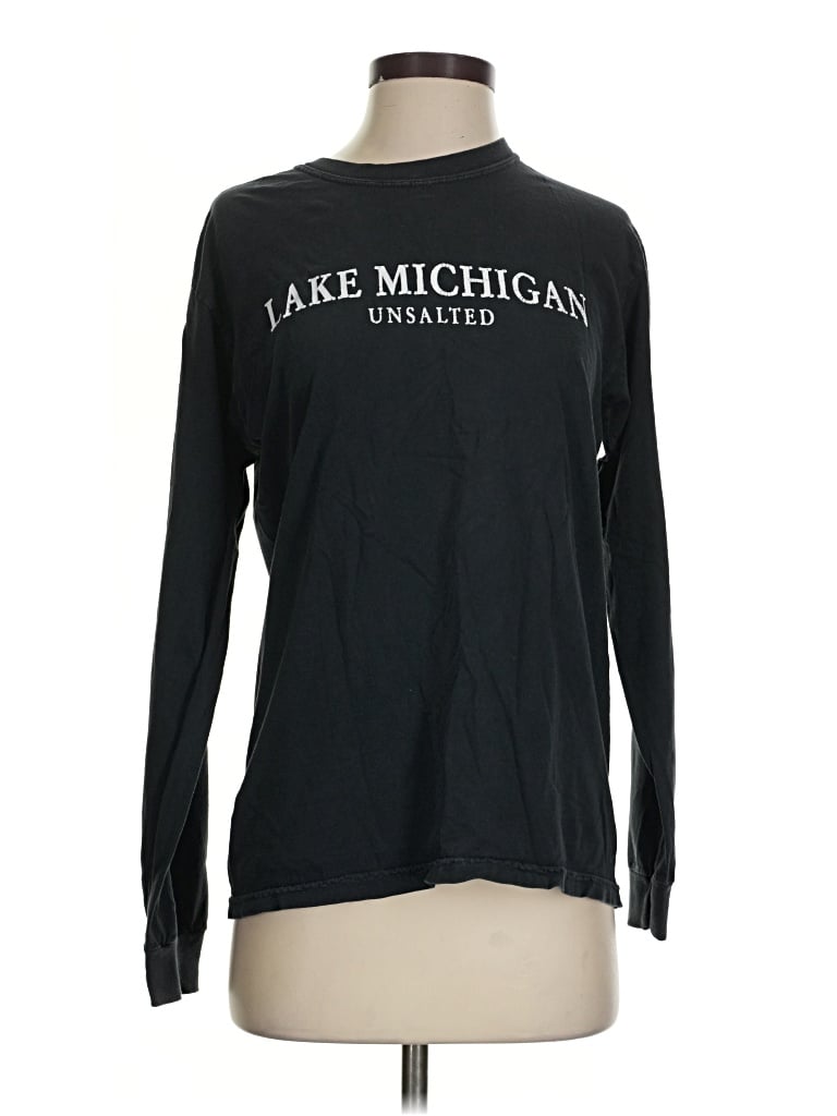Pre-owned Comfort Colors Long Sleeve T-shirt In Black
