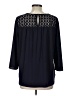 Ann Taylor Blue 3/4 Sleeve Blouse Size L - photo 2