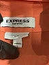 Express 100% Polyester Color Block Orange Long Sleeve Blouse Size S - photo 7