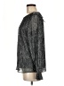 Banana Republic Metallic Silver Long Sleeve Blouse Size M - photo 5