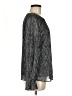 Banana Republic Metallic Silver Long Sleeve Blouse Size M - photo 4