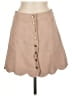Boohoo 100% Polyester Solid Tan Casual Skirt Size 6 - photo 1