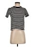 Zara Stripes Black Short Sleeve Turtleneck Size S - photo 1