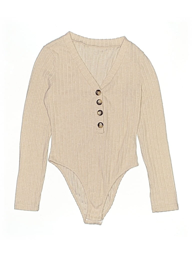 Pre-owned Shein Bodysuit In Tan