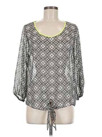 a.n.a. A New Approach 3/4 Sleeve Blouse (view 1)