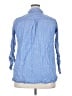 Lands' End 100% Linen Blue 3/4 Sleeve Button-Down Shirt Size 18 - photo 2