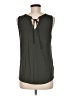 Ann Taylor LOFT 100% Polyester Green Sleeveless Blouse Size M - photo 2