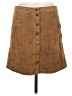Sans Souci 100% Polyester Solid Brown Casual Skirt Size M - photo 1