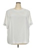 Essentials White Short Sleeve Blouse Size 24w - photo 1