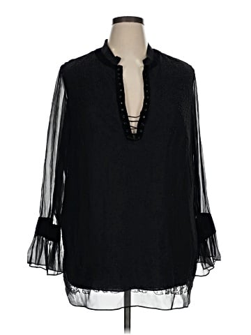 Avenue 3/4 Sleeve Silk Top (view 1)