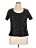 Unbranded Metallic Black Short Sleeve T-Shirt Size XL (estimated) - photo 1