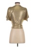 Bishop + Young Metallic Gold Short Sleeve Top Size XS - photo 2