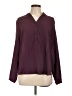 Bellatrix 100% Polyester Burgundy Long Sleeve Blouse Size L - photo 1