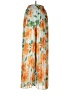 Unbranded Floral Orange Casual Pants Size 1 (estimated) - photo 1